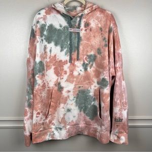 NIKE SPORTSWEAR CLUB MEN FRENCH TERRY PULLOVER HOODIE Size XL Pink Grey Green
